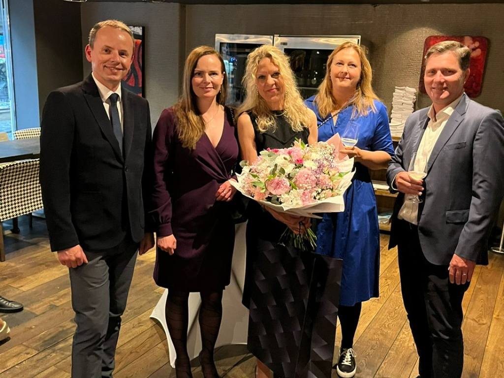 Celebration of the 30th anniversary of legal career (May 2025) Jana Fráňová with the Board of directors of the company VLTAVA LABE MEDIA a.s.